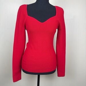White House Black Market Vibrant Red Sweater